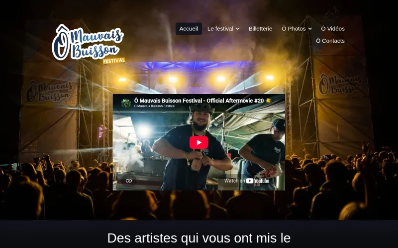 Page d’accueil du site omauvaisbuisson.fr