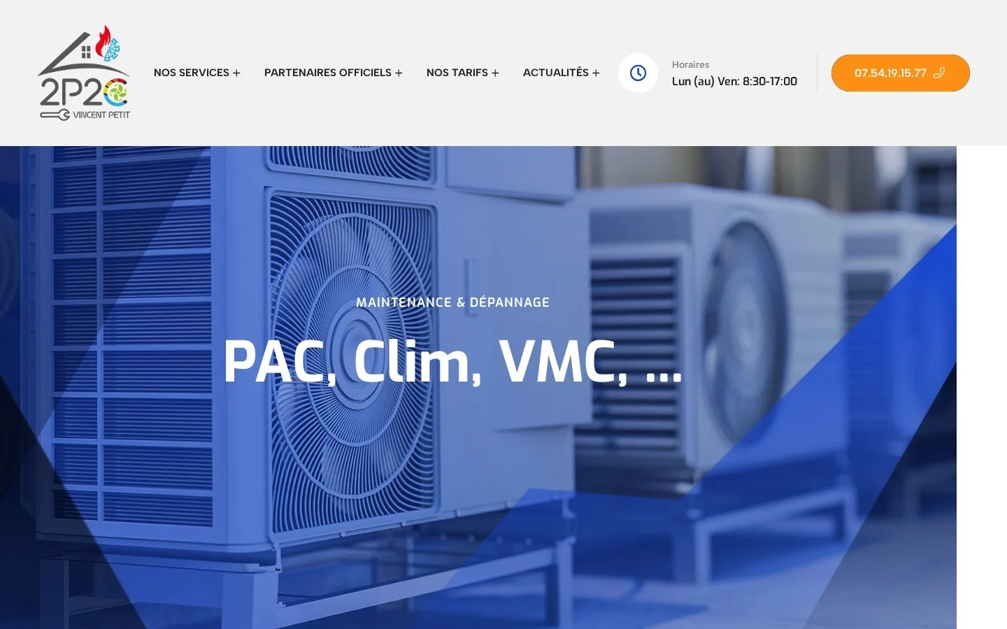 Page d’accueil du site petit-pacetclim.fr