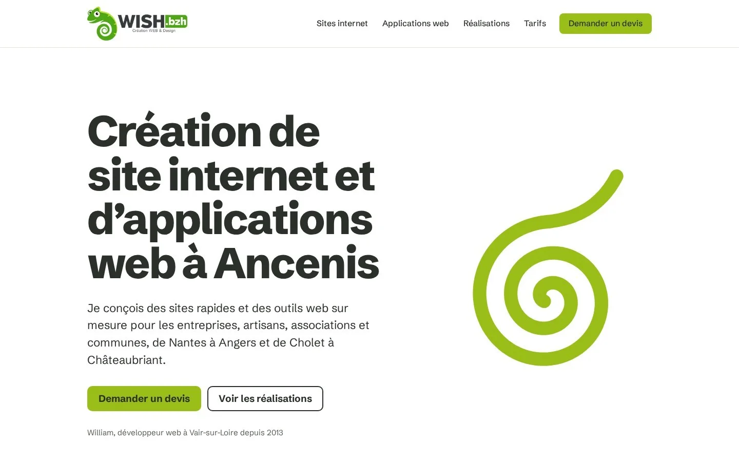 Page d’accueil du site wish.bzh